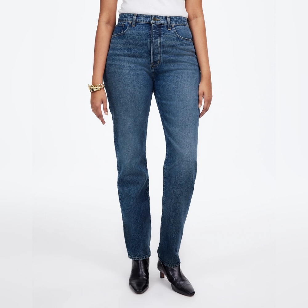 Madewell Jeans 90s Straight Crop Size 30 Concho Wash